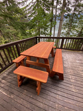 Load image into Gallery viewer, Super Deck Redwood Picnic Table - Best Redwood