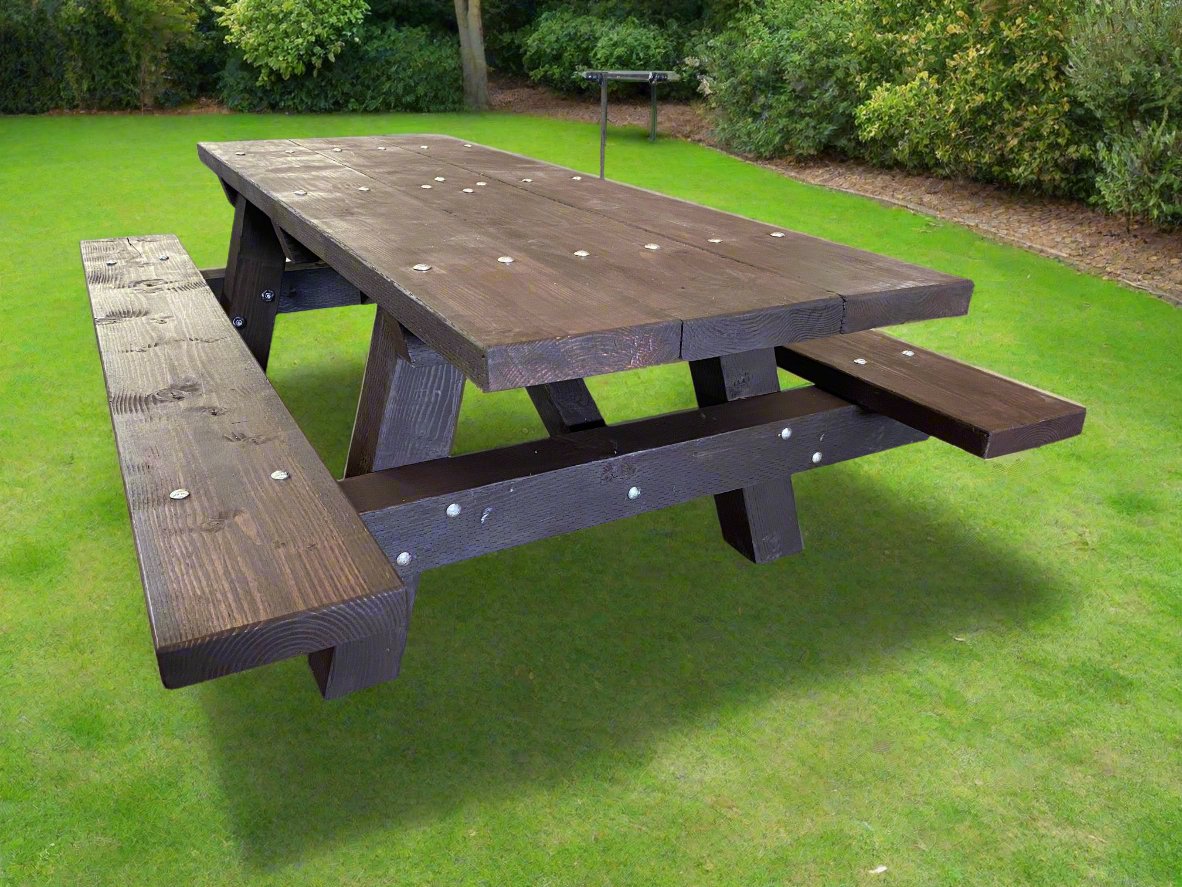 Heavy-Duty Douglas Fir Picnic Table – Perfect for Parks - from