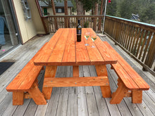 Load image into Gallery viewer, Super Deck Redwood Picnic Table - Best Redwood