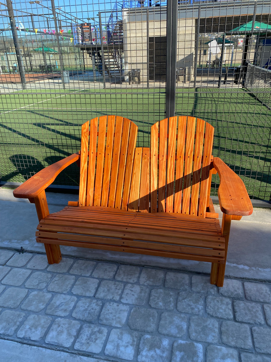 Outdoor Adirondack Loveseat Best Redwood Patio Benches