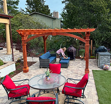 Load image into Gallery viewer, Outdoor Pacific Redwood Double Beam Premium Pergola - Best Redwood