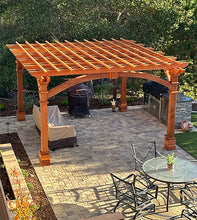 Load image into Gallery viewer, Outdoor Pacific Redwood Double Beam Premium Pergola - Best Redwood