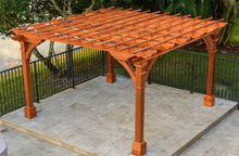 Load image into Gallery viewer, Outdoor Pacific Redwood Double Beam Premium Pergola - Best Redwood