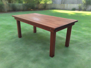Farmhouse Redwood Outdoor Dining Table - Best Redwood