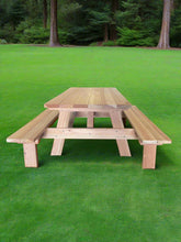 Load image into Gallery viewer, Super Deck Redwood Picnic Table - Best Redwood
