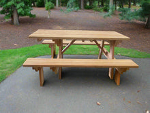 Load image into Gallery viewer, Super Deck Redwood Picnic Table - Best Redwood