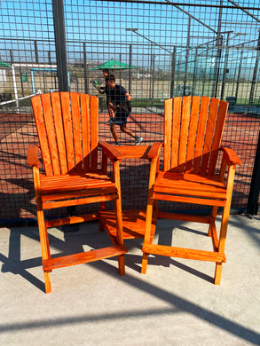 Adirondack Bar Height Chairs set - Best Redwood