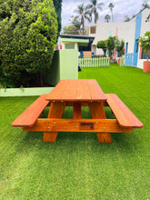 Load image into Gallery viewer, Outdoor Toddler Kids Redwood Picnic Table