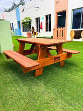 Load image into Gallery viewer, Outdoor Toddler Kids Redwood Picnic Table