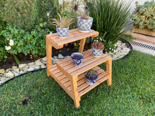 Load image into Gallery viewer, Modern Patio Redwood Plant Stand - Best Redwood