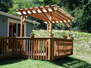 Outdoor Super Deck Redwood Pergola - Best Redwood