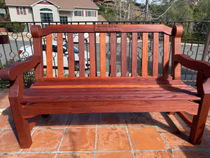 Classic Redwood Garden Bench