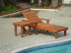 Outdoor Summer Redwood Chaise Lounge - Best Redwood