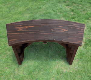 Outdoor Curved Picnic Redwood Bench - Best Redwood