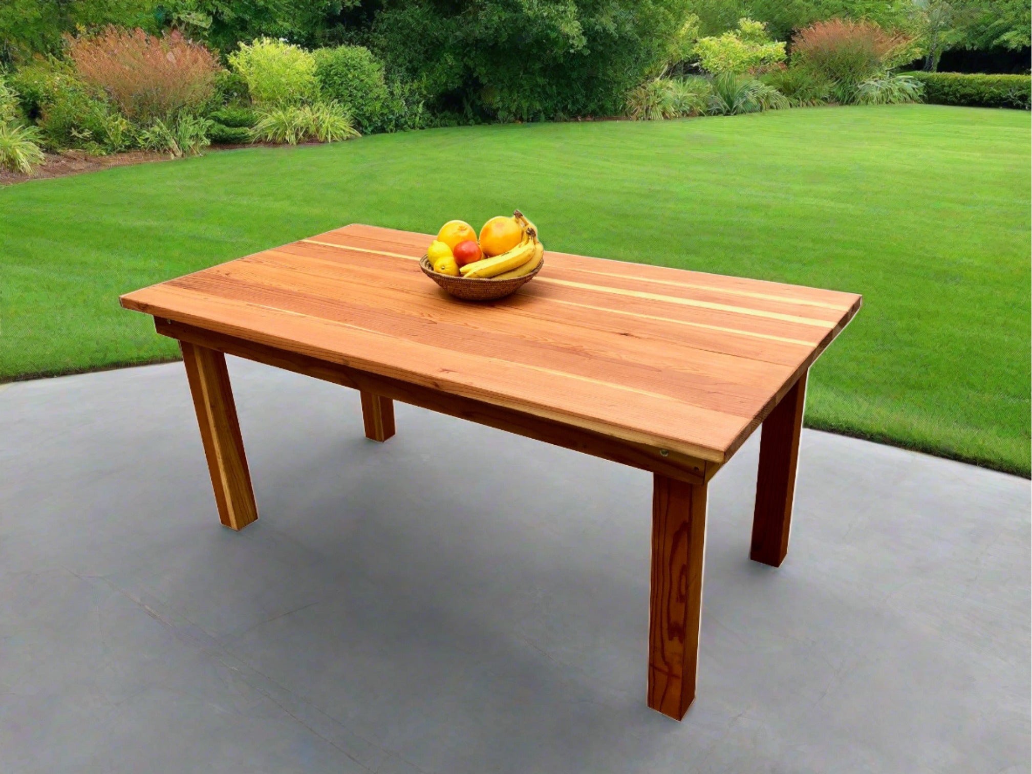 Bench Redwood Outdoor Dining Table Farmhouse Redwood Dining Table
