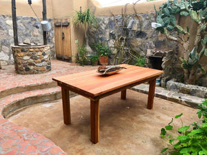 Farmhouse Redwood Outdoor Dining Table - Best Redwood