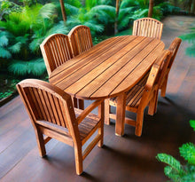 Cargar imagen en el visor de la galería, Farmhouse Round Redwood Outdoor Dining Table - Best Redwood