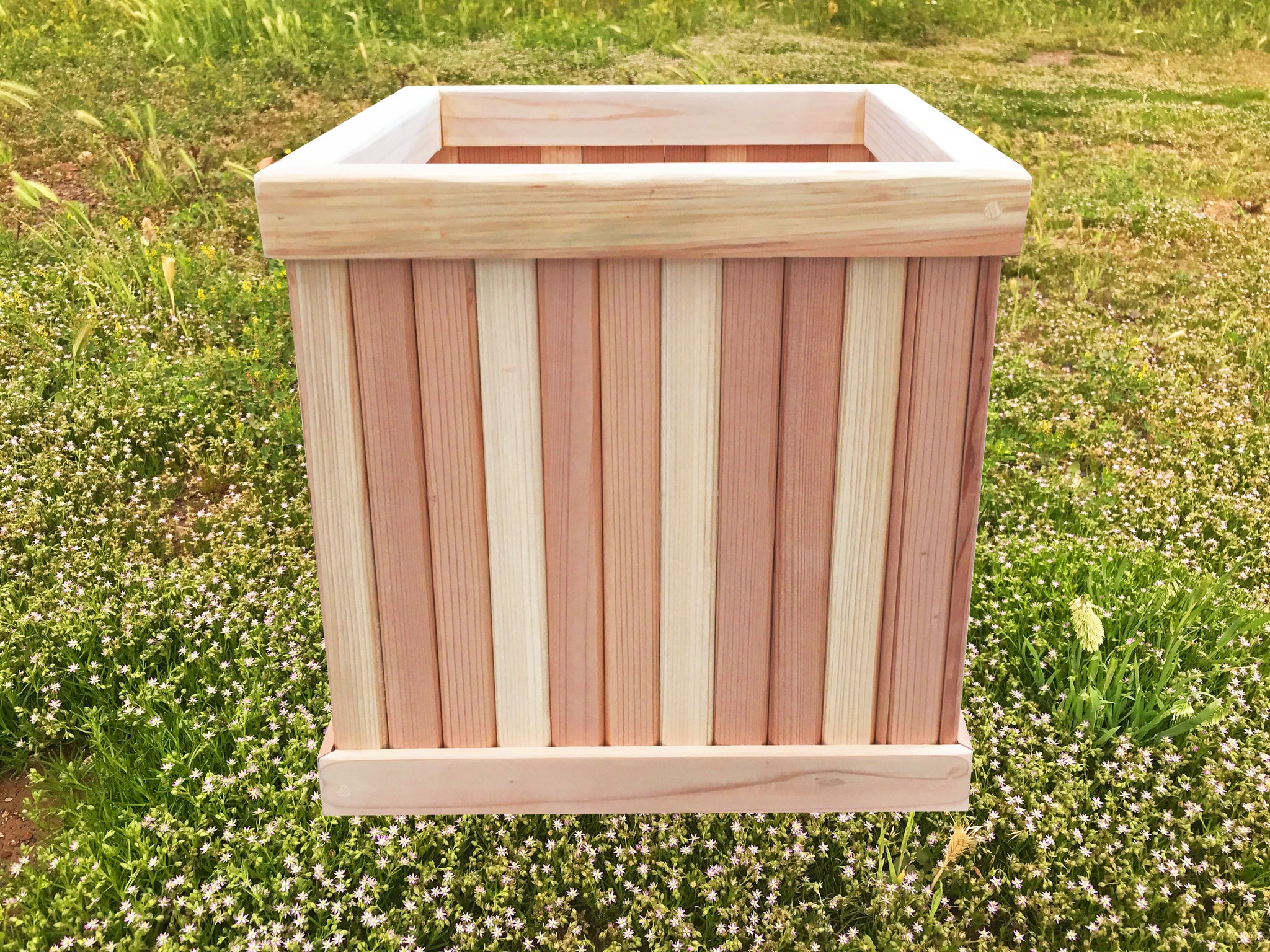 indoor wood planter box San Clemente Tapered Redwood Planter Boxes