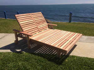 Outdoor Summer Redwood Chaise Lounge - Best Redwood