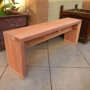 Outdoor Solid Redwood Bench - Best Redwood