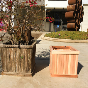 wood box planters for trees San Clemente Redwood Planter Boxes - Best Redwood