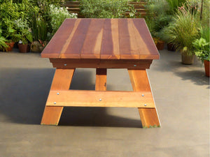 Outdoor Super Deck Redwood Picnic Table - Best Redwood