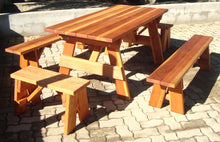 Load image into Gallery viewer, Outdoor Picnic Redwood Bench - Best Redwood