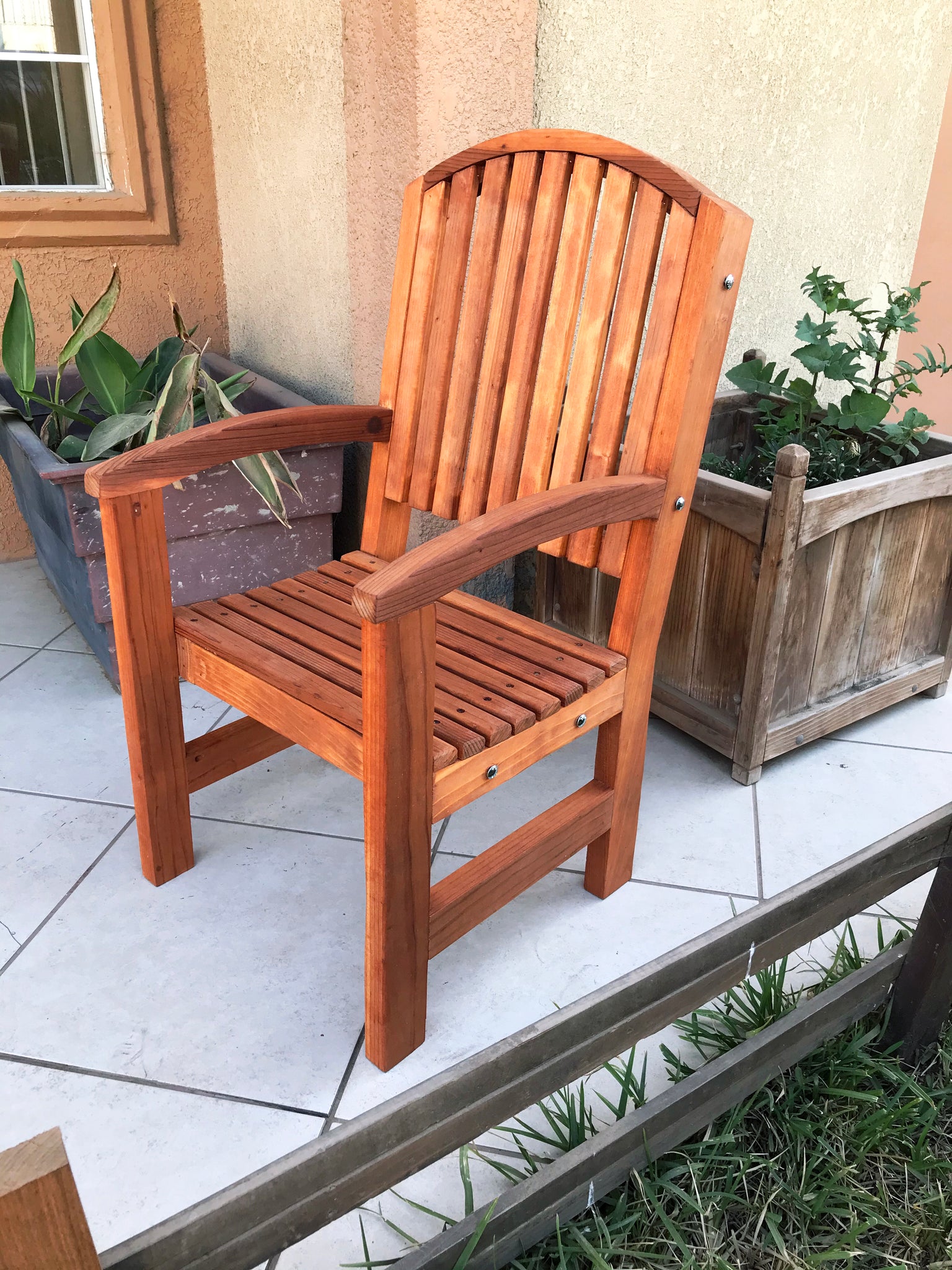 redwood campingstuhl San Francisco Redwood Dining Chair - 100% Redwood