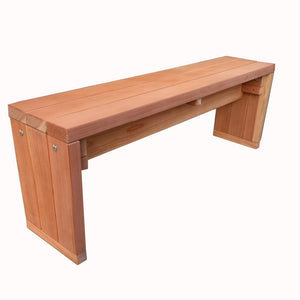 Outdoor Solid Redwood Bench - Best Redwood