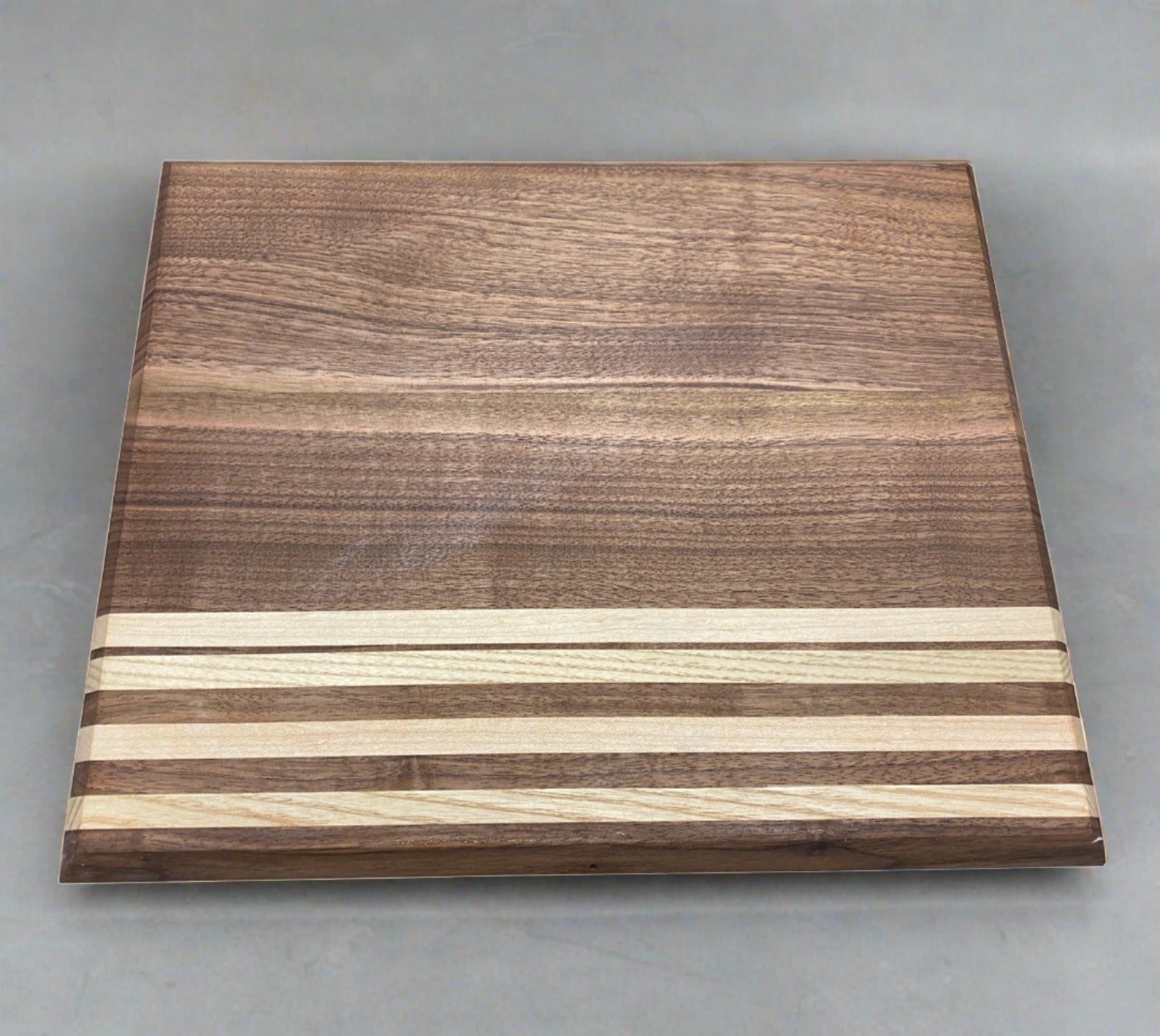 Modern Mix of Alder, Walnut and Maple Side grain Cutting Board