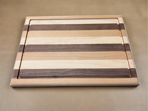 Modern Mix of Alder, Walnut and Maple Side grain Cutting Board - Best Redwood