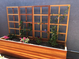 flower planter with trellis San Laura's Redwood Planter Box with Trellis – Best Redwood